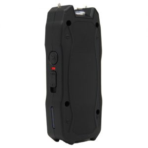 Hot Shot stun gun with flashlight and Battery Meter Black Left